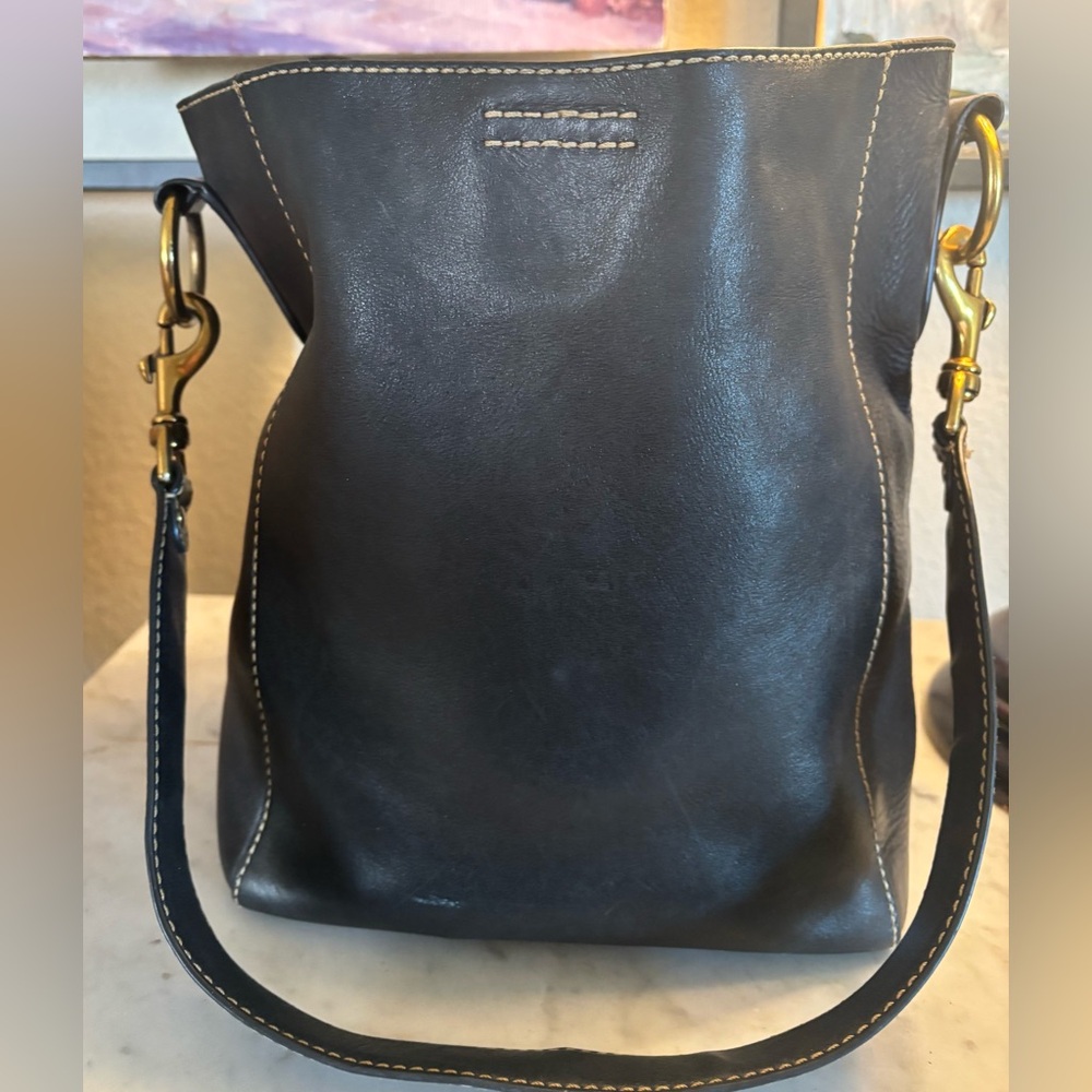 FRYE leather bucket harness handbag equestrian style - Picture 2 of 7